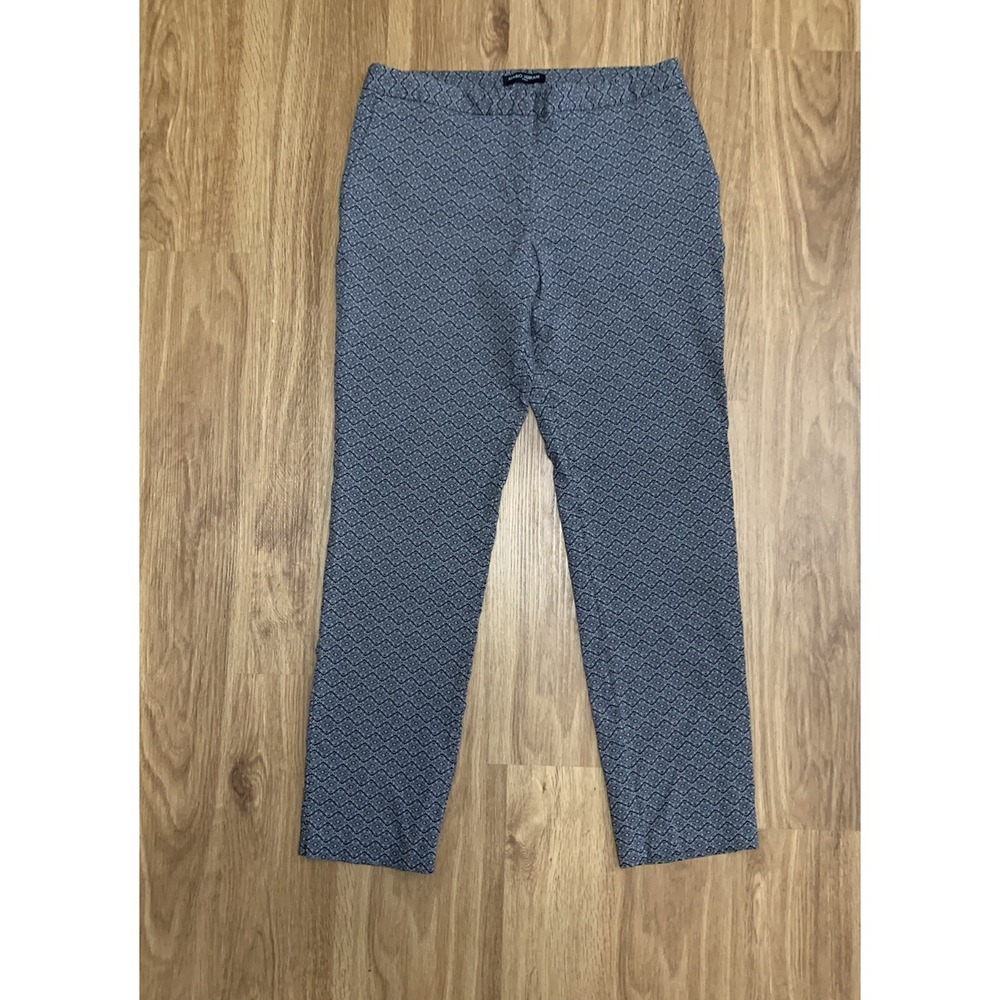 Mario Serrani Womens Pants Dress Slacks Black/Gray Pull On Workwear Size 8